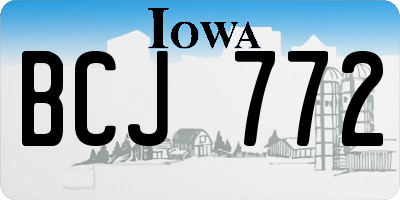 IA license plate BCJ772