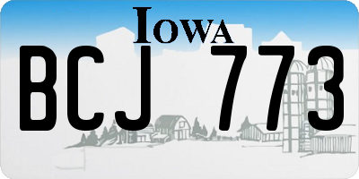 IA license plate BCJ773