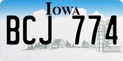 IA license plate BCJ774