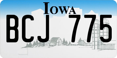 IA license plate BCJ775