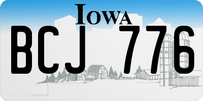IA license plate BCJ776