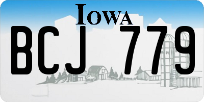 IA license plate BCJ779