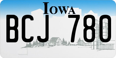 IA license plate BCJ780