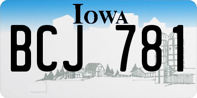 IA license plate BCJ781