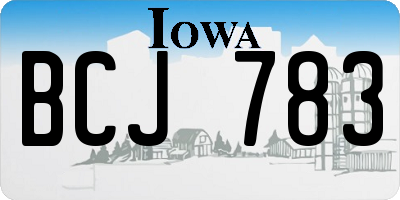 IA license plate BCJ783