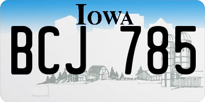 IA license plate BCJ785