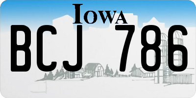 IA license plate BCJ786