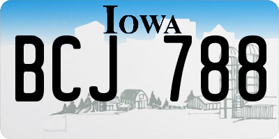 IA license plate BCJ788