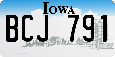 IA license plate BCJ791