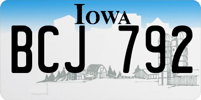 IA license plate BCJ792