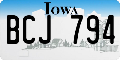 IA license plate BCJ794