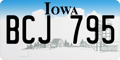 IA license plate BCJ795