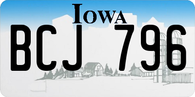 IA license plate BCJ796