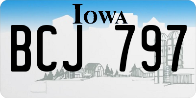 IA license plate BCJ797