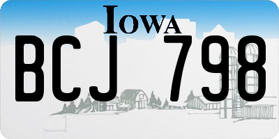 IA license plate BCJ798