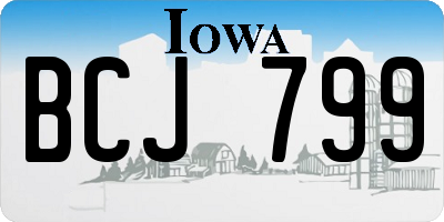 IA license plate BCJ799