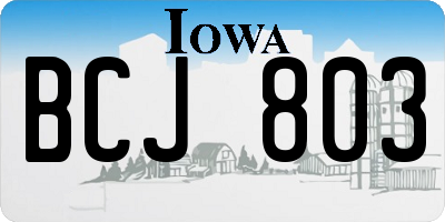 IA license plate BCJ803