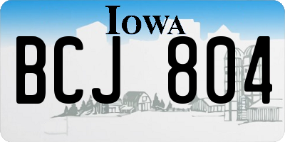 IA license plate BCJ804