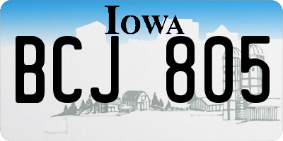 IA license plate BCJ805