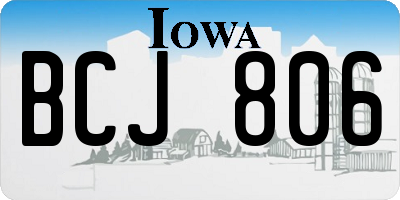 IA license plate BCJ806