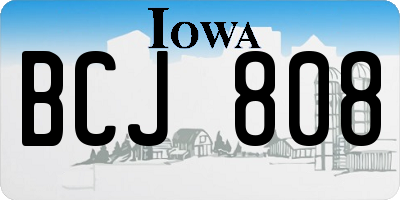 IA license plate BCJ808