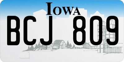 IA license plate BCJ809