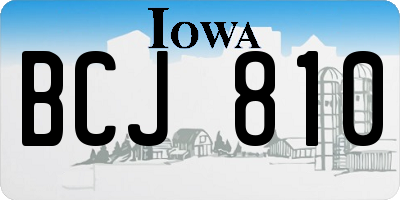 IA license plate BCJ810