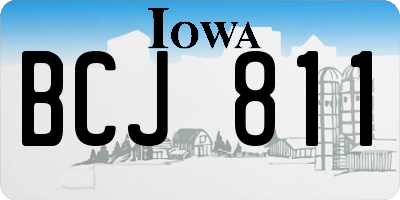 IA license plate BCJ811