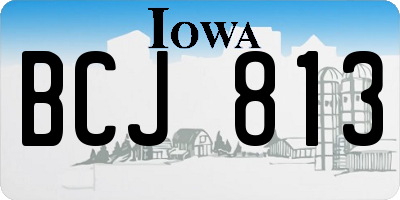 IA license plate BCJ813
