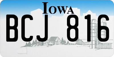 IA license plate BCJ816