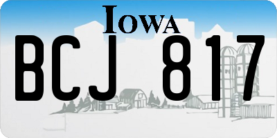 IA license plate BCJ817