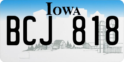 IA license plate BCJ818