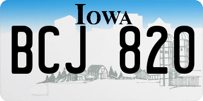 IA license plate BCJ820