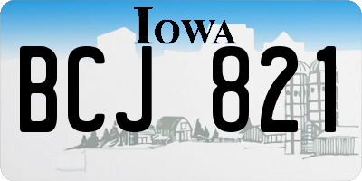 IA license plate BCJ821
