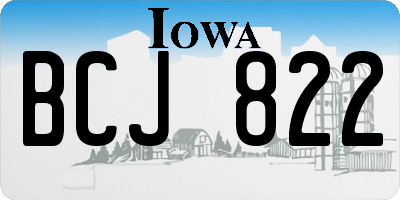 IA license plate BCJ822