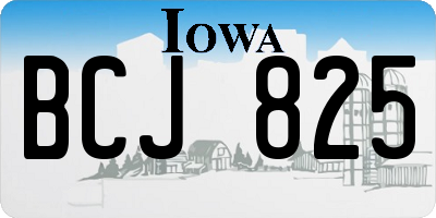 IA license plate BCJ825