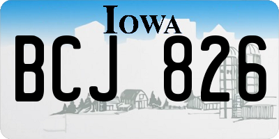 IA license plate BCJ826