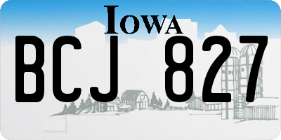 IA license plate BCJ827