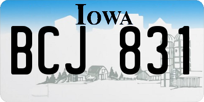 IA license plate BCJ831