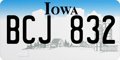 IA license plate BCJ832