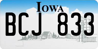 IA license plate BCJ833