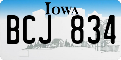 IA license plate BCJ834