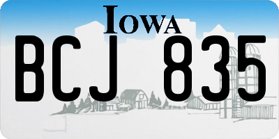 IA license plate BCJ835