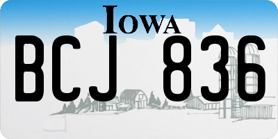 IA license plate BCJ836