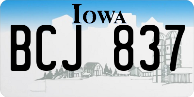IA license plate BCJ837