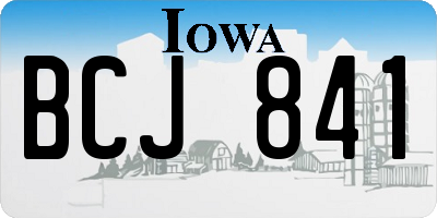IA license plate BCJ841
