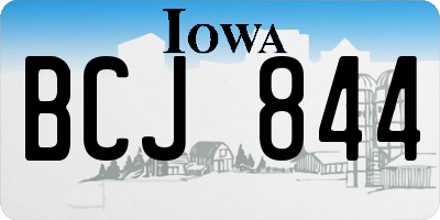 IA license plate BCJ844