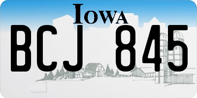 IA license plate BCJ845