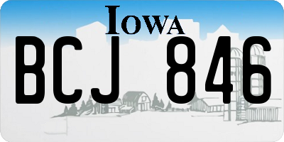 IA license plate BCJ846