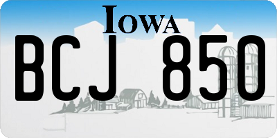 IA license plate BCJ850